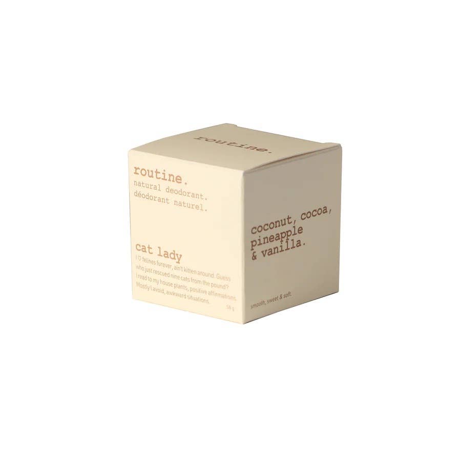 Routine - Wholesale Deodorant – Women's - Cat Lady (vegan: no beeswax) 58g Deodorant JAR2