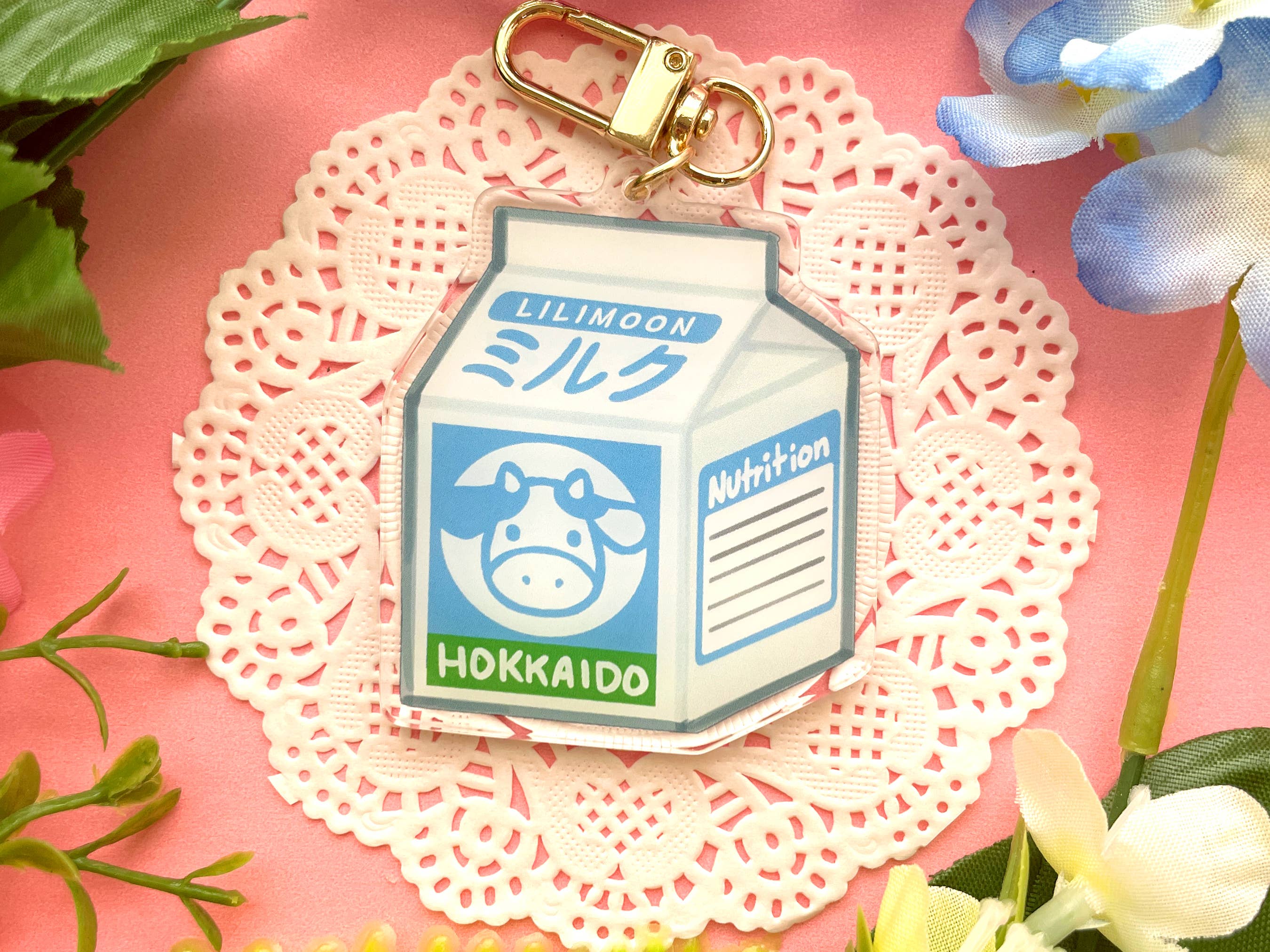 Lilimoon - Wholesale Keychain - Women's - Milk Carton Keychain Bag Charm Kawaii Food Snack Drink Japan0
