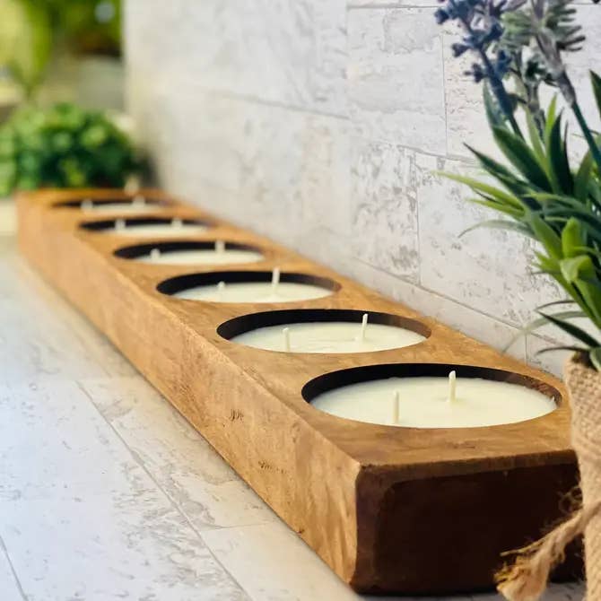 Houston Candle Company - Venta al por mayor Velas en tarros - Vela con forma de queso con 6 agujeros Sweet Grace (tipo)