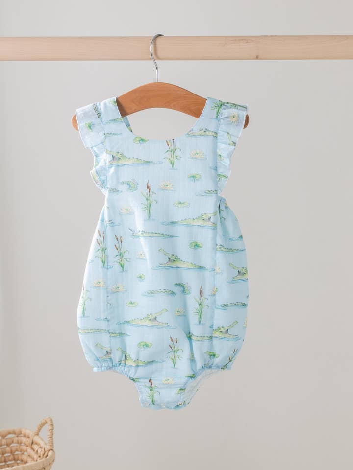 Nola Tawk - Vendita all'ingrosso Tutina (senza piedini) - Neonati - Gator Games Pagliaccetto a Bolle in Mussola Organica