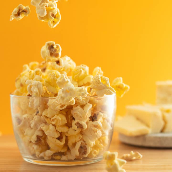 White Cheddar Popcorn for wholesale by Pop-A-Licious