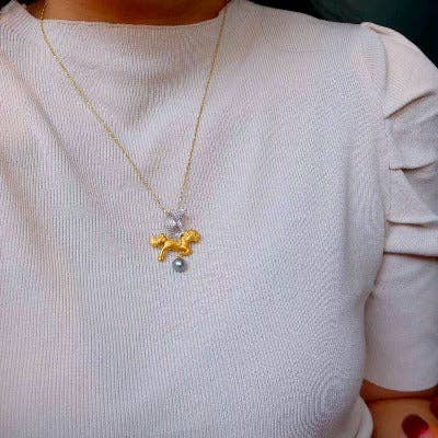 LanLivia – alfinete de lapela por atacado – Broche Unicórnio Anjo Versátil com Pérola Akoya6