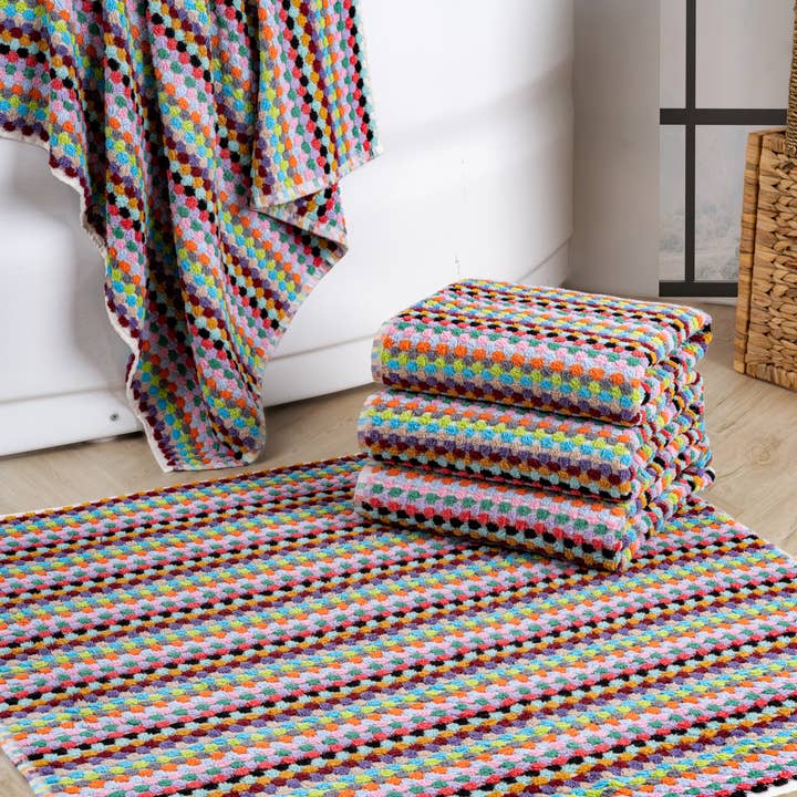 Kalkedon Towels - Wholesale Bath Mat - Pom Pom Bath Mat | 100% Turkish Cotton Bathroom Rug
