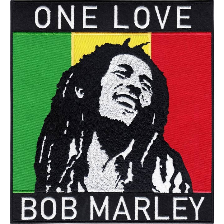 Square Deal Recordings & Supplies – Großhandel Aufnäher – Rückenaufnäher - Marley, Bob - "One Love" Lachender Rasta