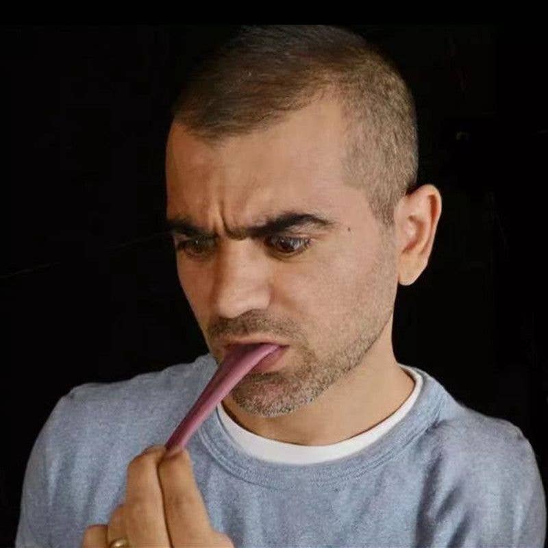 Pcs 1Pcs Steel needle piercing tongue magic props Halloween April Fool's Tricky tongue toy fake tongue simulation tongue for wholesale on Faire3