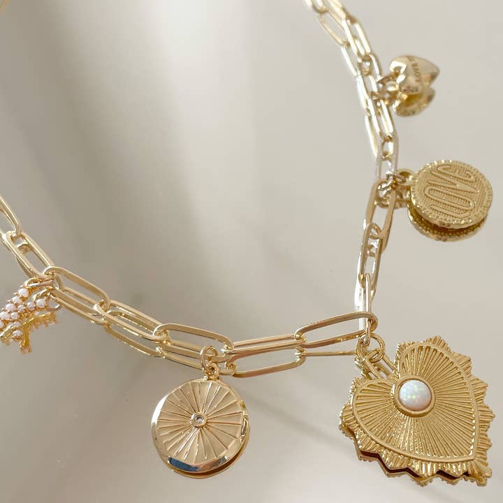 Goldie Charm Bar - Venta al por mayor Abalorios/colgantes individuales - KIT DE ENCANTOS PARA MEJOR AMIGA DEL DÍA DE GALENTINE