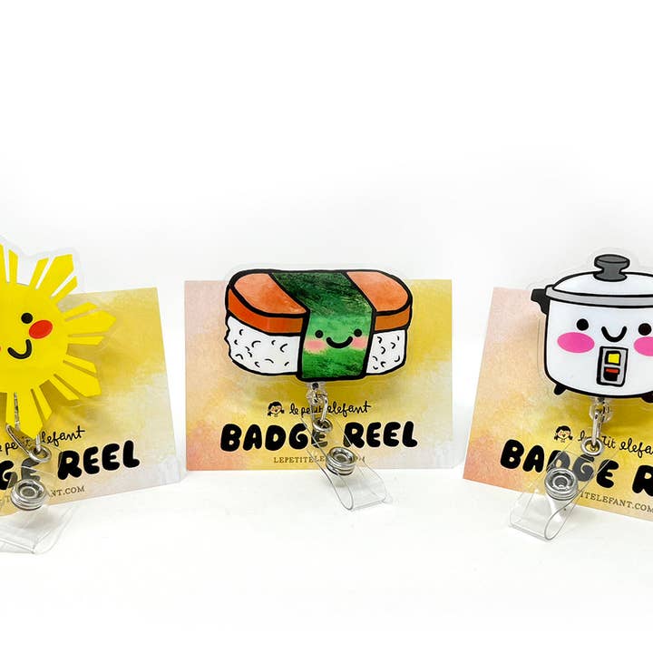 Le Petit Elefant - Wholesale Badge Accessory - Women's - Spam Musubi Acrylic Badge Reel2