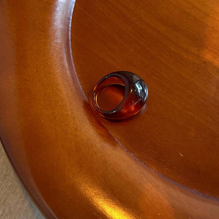 Dipped Shop - Wholesale Band/Stacked Ring - Unique Irregular Resin Chunky Ring DP25F7634