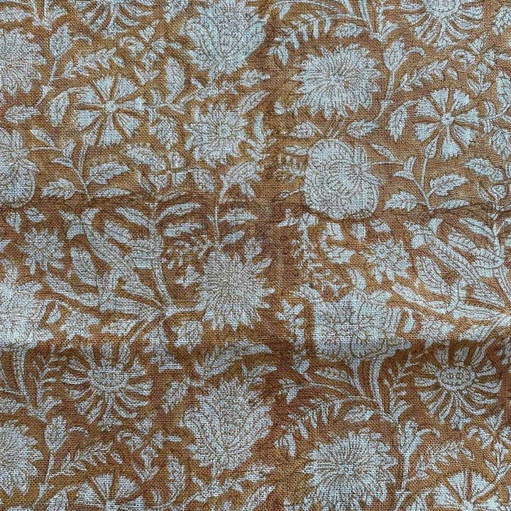 Thread To Form - Wholesale Fabric - Bradley Hand Block Printed Linen Upholstery Fabric7