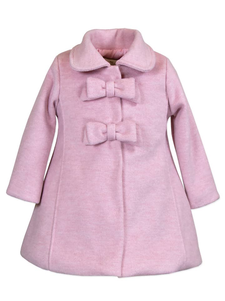 American Widgeon - Wholesale Coat - Kids - Widgeon 2 Bow Car Coat Faux Wool - 4205-FWHP & FWR