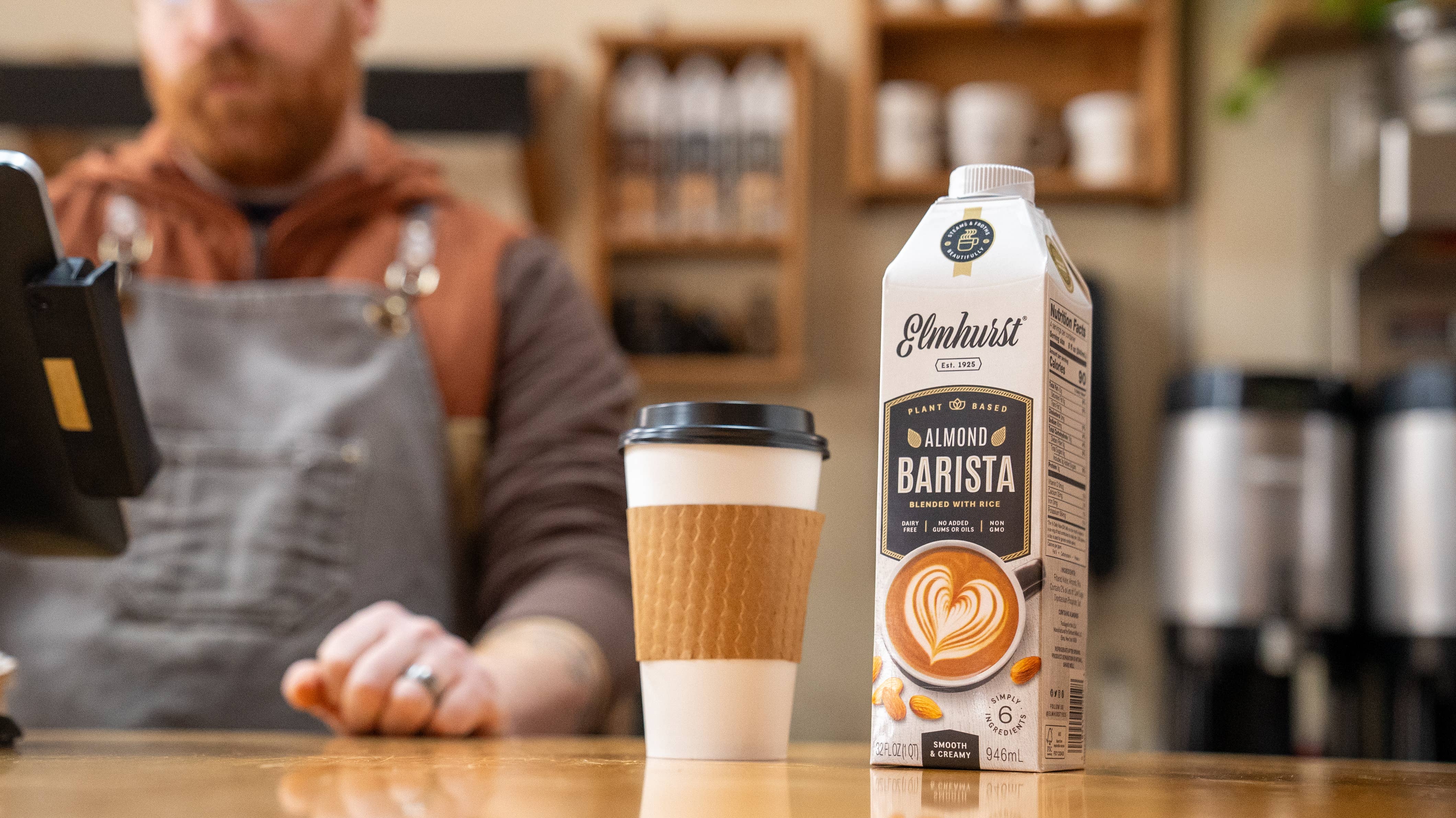 Elmhurst 1925 - Wholesale Non-Dairy Milk - Barista Edition Almond Milk, 32oz [6-Pack]2