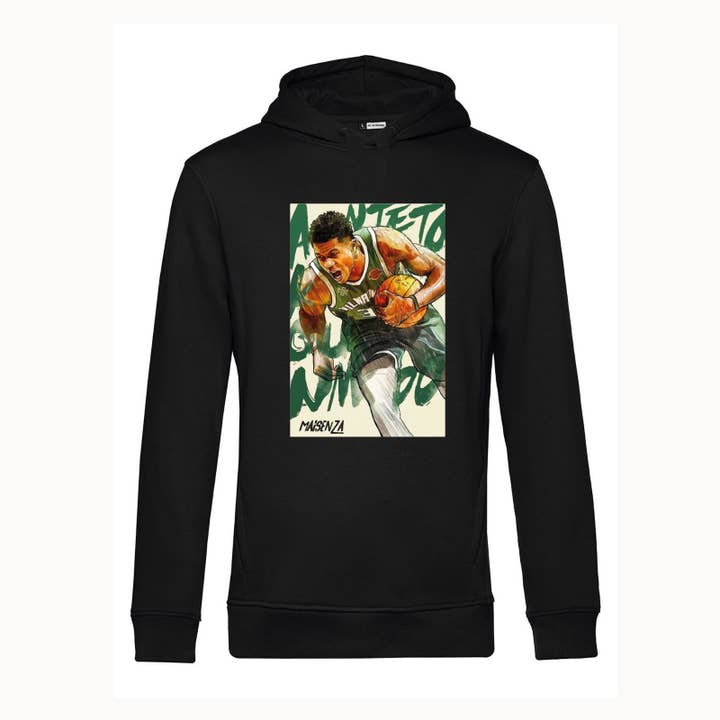 #MAISENZA - Wholesale Hoodie - Unisex - Giannis Hoodie - BLACK