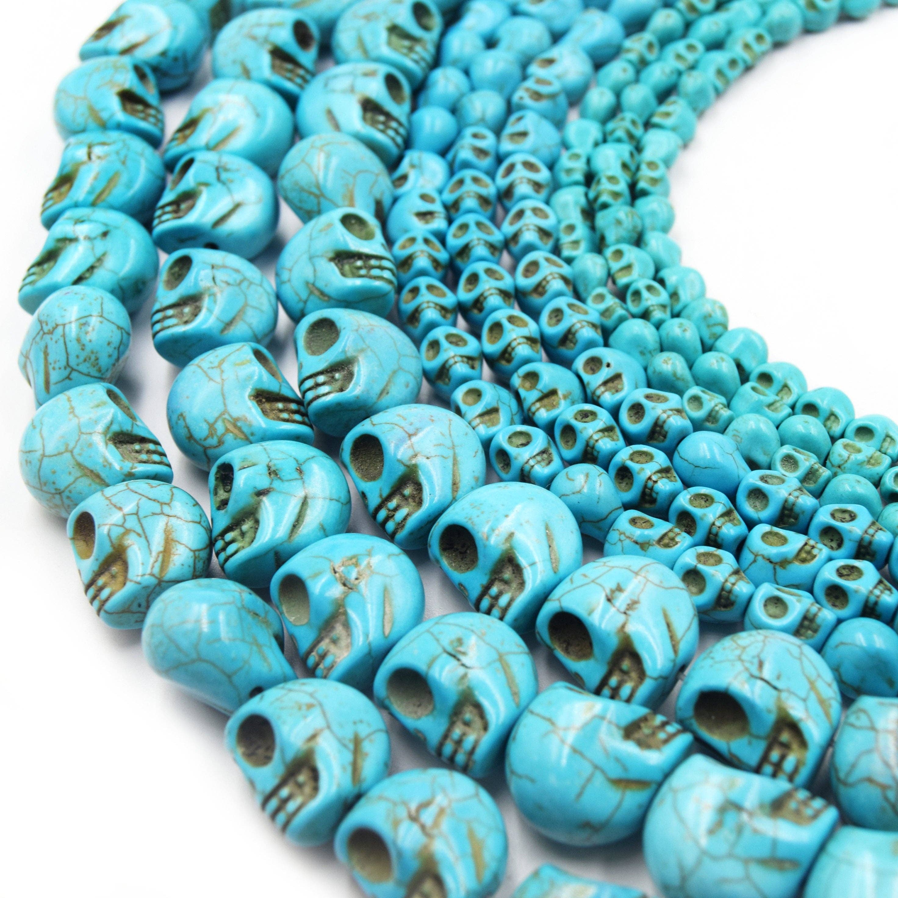 Only Beads - Wholesale Beads - Howlite Skull Beads | 6mm, 8mm, 10mm | Multicolors1