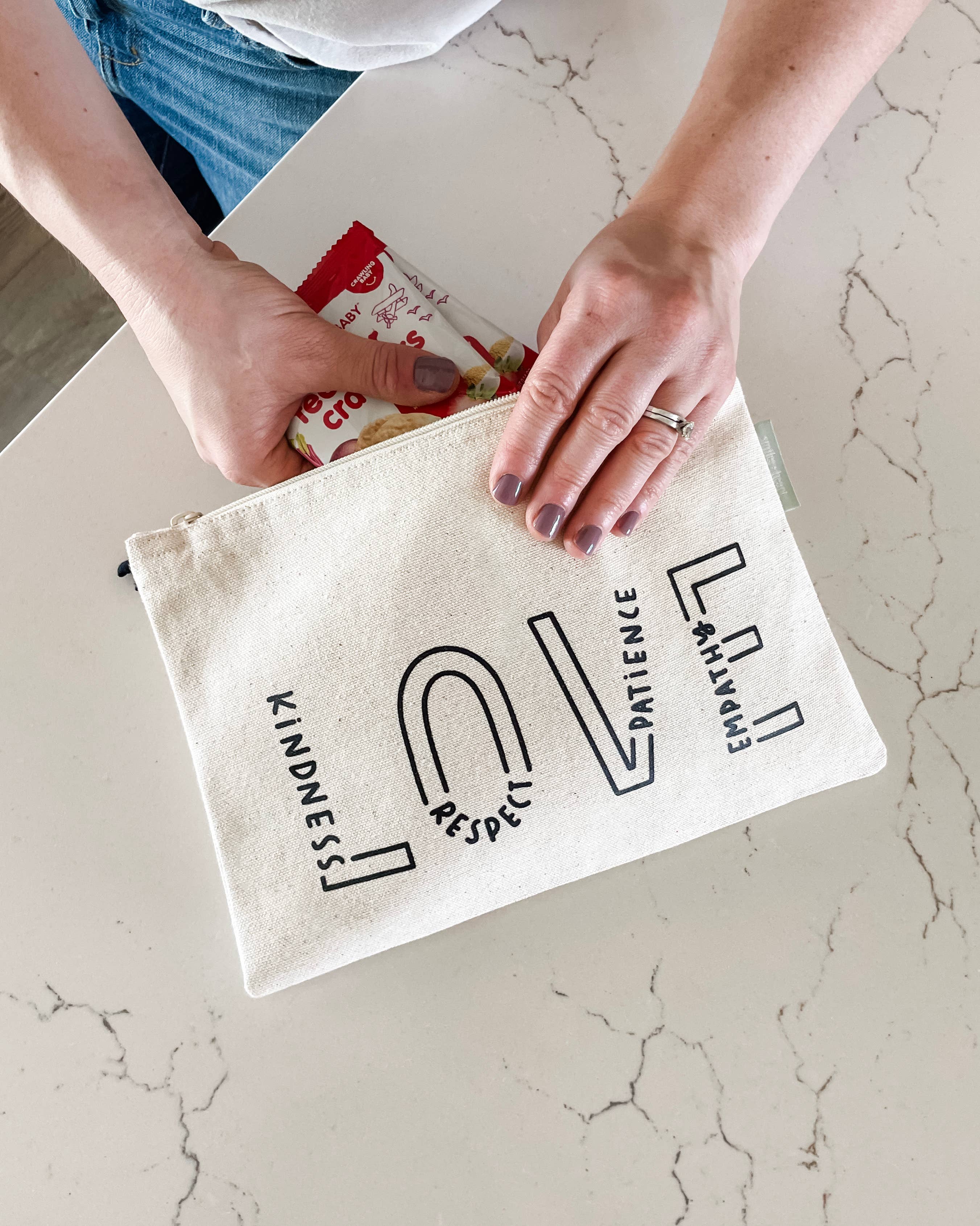 Smiles + Heart - Venta al por mayor Bolso pequeño - Mujer - Bolsa grande de lona con cierre LOVE3