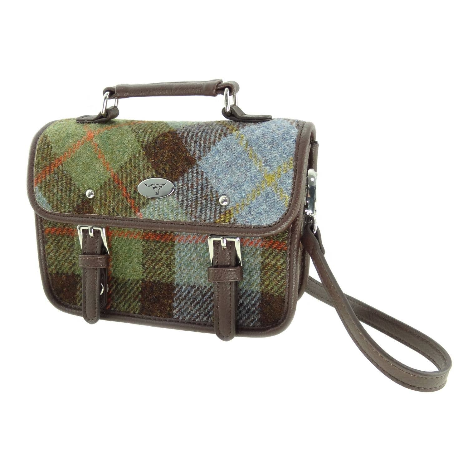 Dublin Gift Company - Wholesale Satchel - Women's - Ladies Scottish Harris Tweed Mini Satchel0
