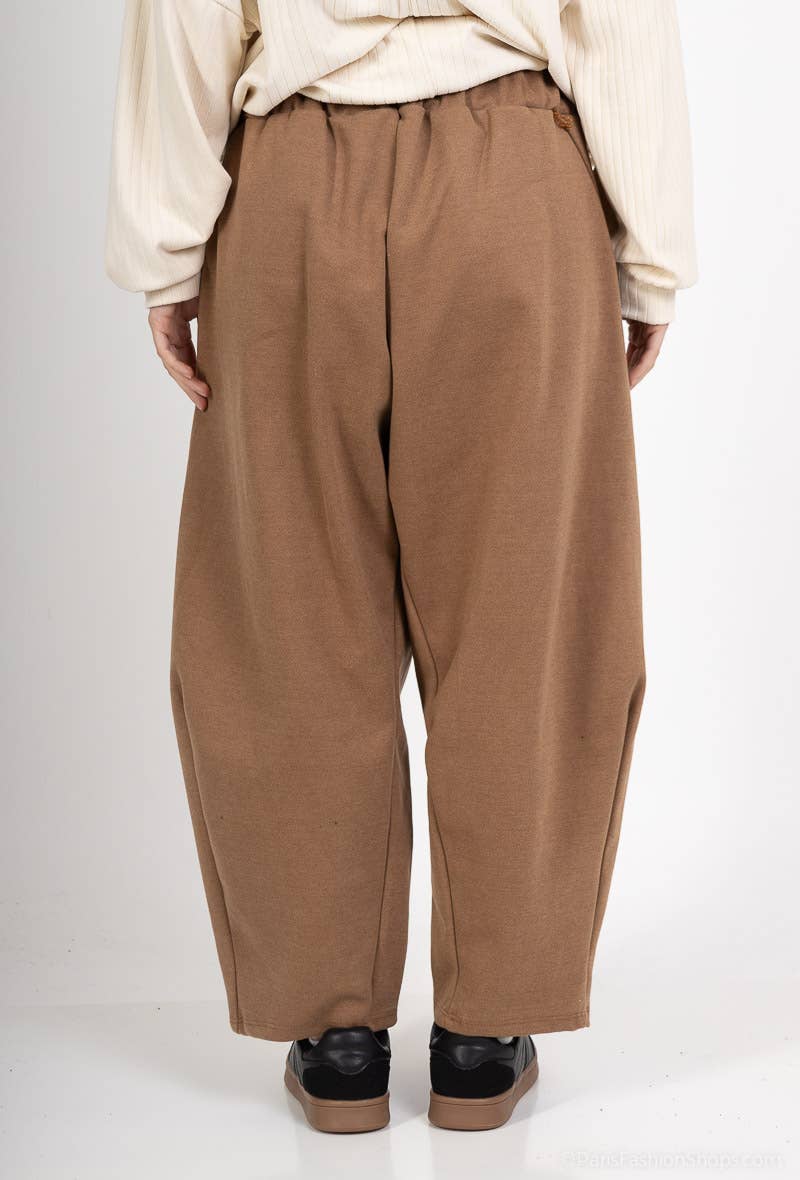 L'Emotion – wholesale Pants – Women's – Balloon Fit Elastic Waist Comfort Wide Leg Pants4