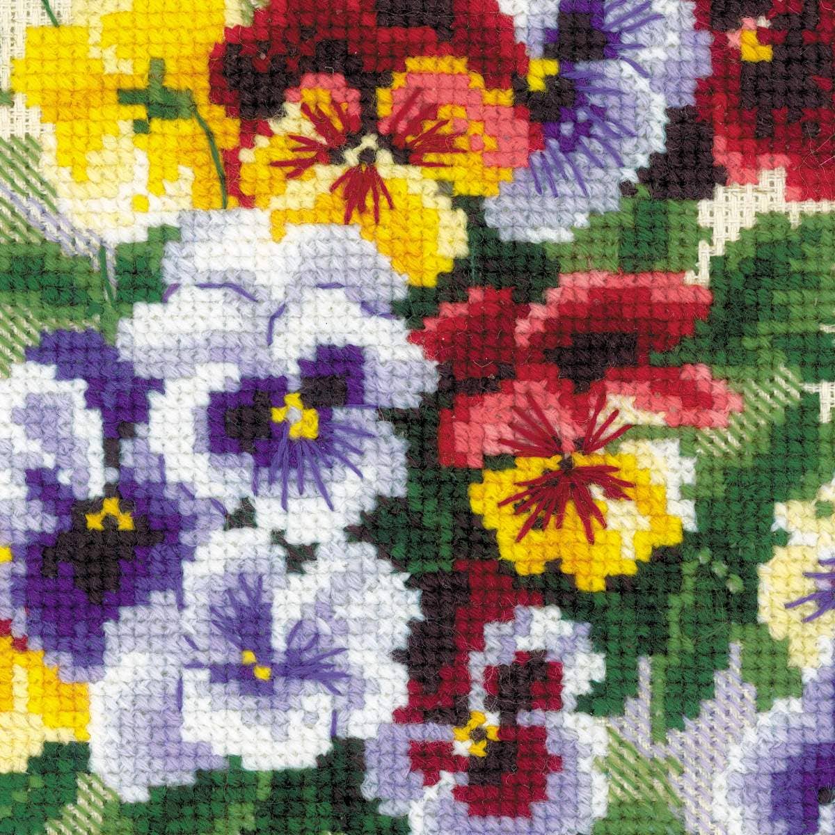 RIOLIS - Wholesale Embroidery/Cross Stitch Supplies - Cross Stitch Kit From Riolis 1516 Pansy Medley3