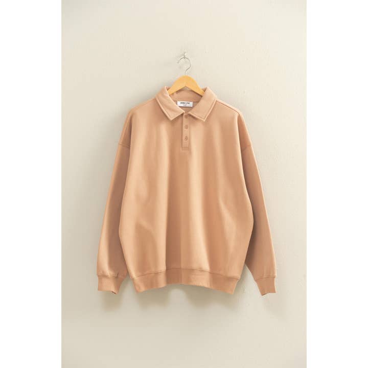 HYFVE - Wholesale Sweatshirt - Women's - Oversized Polo Collared Pullover6