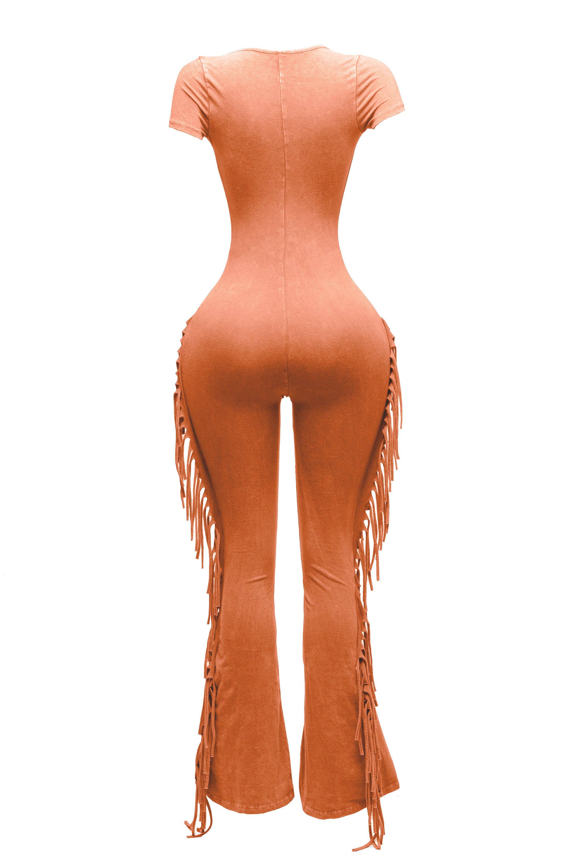 K Too - Wholesale Jumpsuit - Women's - Mineral washed fringed jumpsuit8