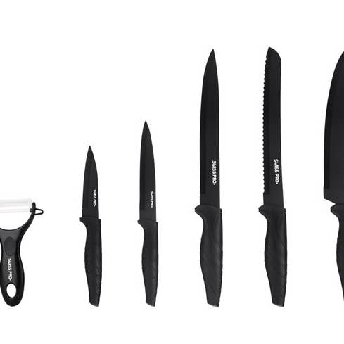 Conjunto de 6 Facas de Cozinha Antiaderentes por atacado de Swiss Pro+