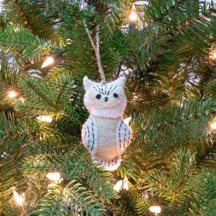 The Winding Road - Wholesale Ornament - Ornament - Owl Natural - 3 Assorted Colors
