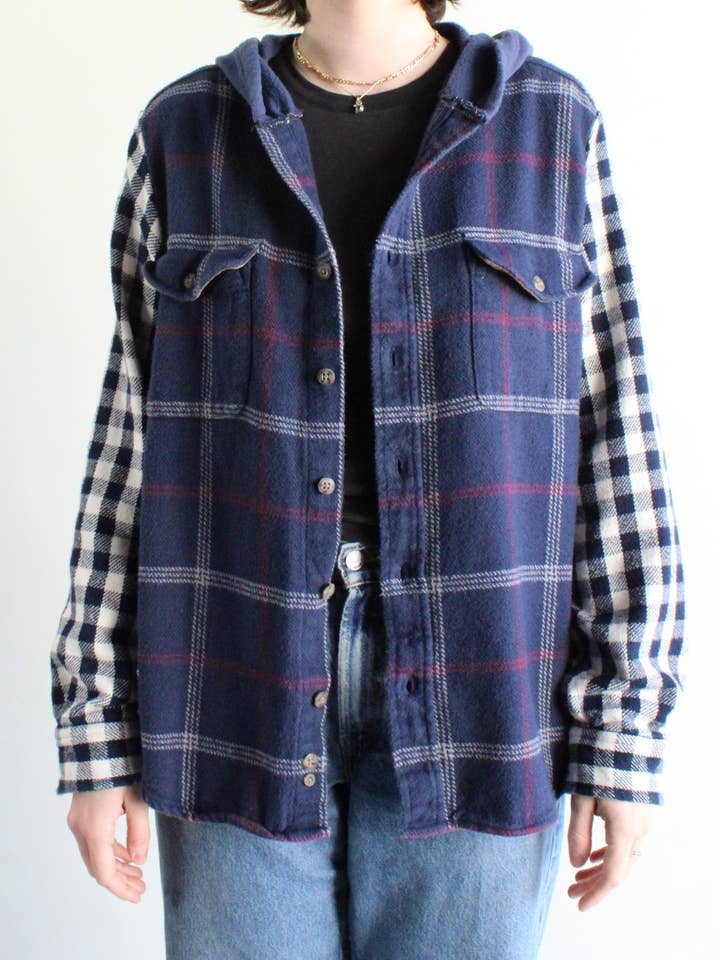 American Recycled Clothing - Wholesale Shirt Jacket/Shacket - Women’s - Flannel Shirt Jacket Bundle6
