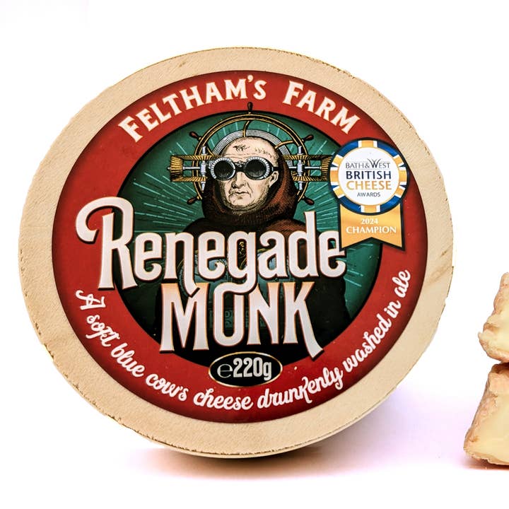 Queijo macio com casca azul lavado Renegade Monk por atacado de Feltham's Farm Ltd
