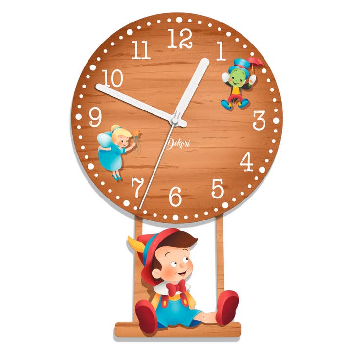 Reloj Pinocho con péndulo columpio para venta al por mayor de Dekori