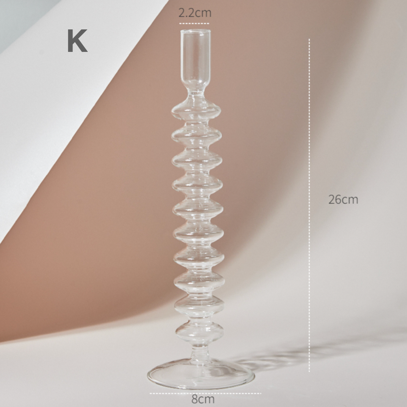 IVORE.GROUP (We cover All Import duty) – Suporte de vela por atacado – Castiçal moderno de vidro transparente10
