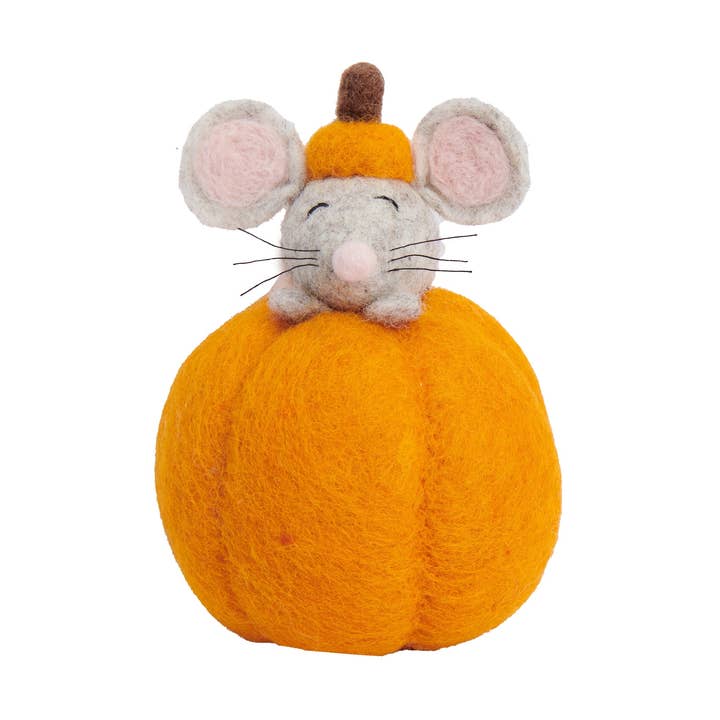 Ratón de fieltro en calabaza para venta al por mayor de Global Goods Partners