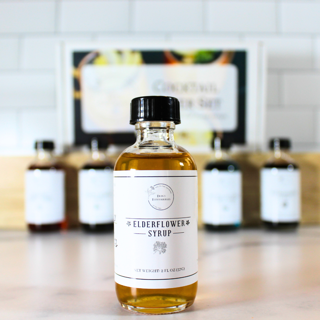 Erin's Elderberries - Wholesale Flavored Syrup - Mini 2 oz Glass Syrups6