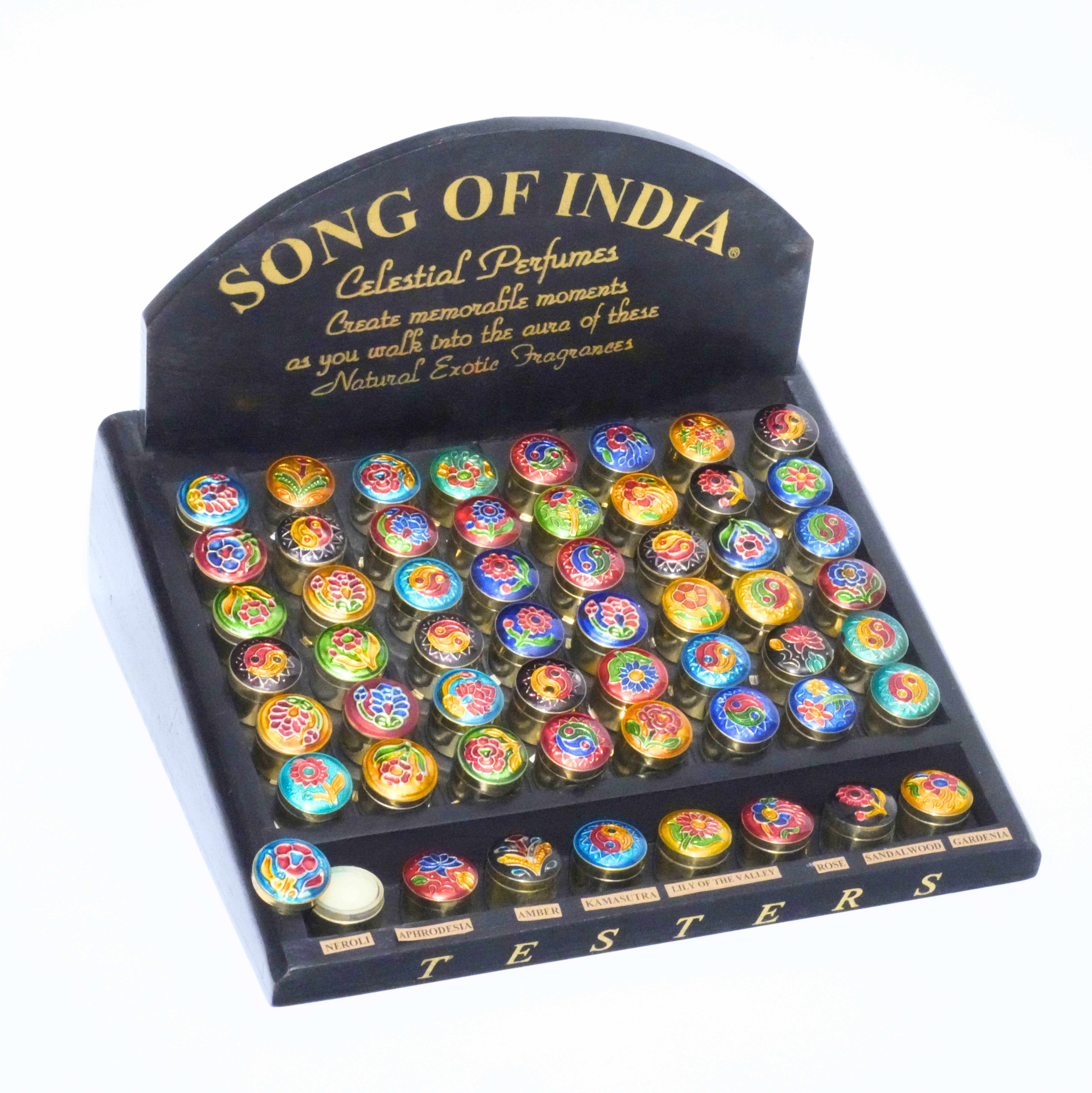 R. Expo/Song of India – Großhandel Feste Parfüms – Voreingestellte Anzeige von Messingdosen-Festparfüm (C)0