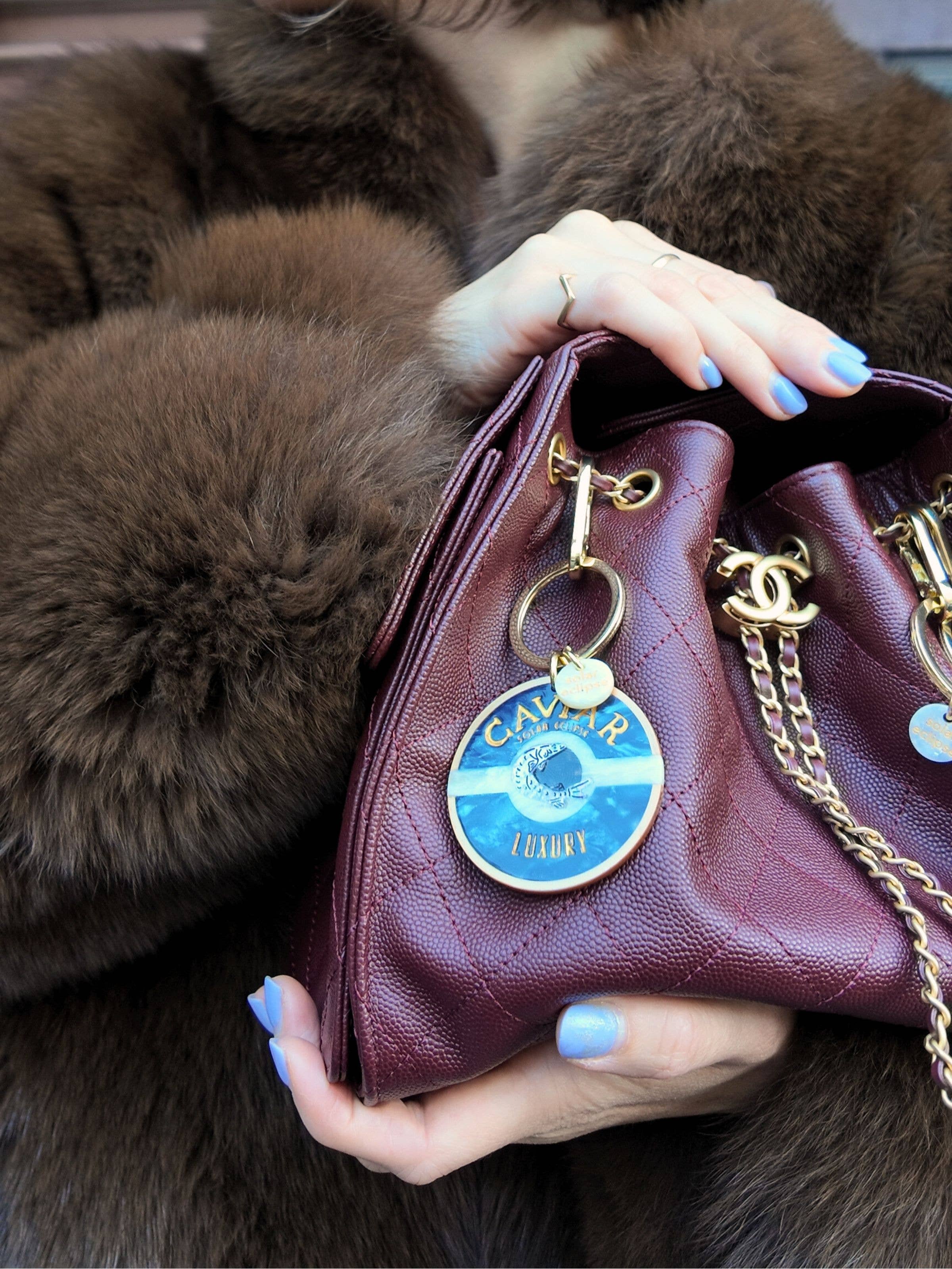 Solar Eclipse - Vente Porte-clés – femme - Porte-clés + Charme de Sac Caviar Peint à la Main5