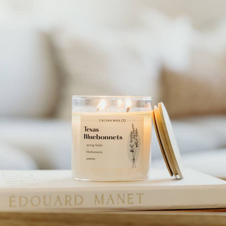 Calyan Wax Co. - Wholesale Jar/Filled Candle - Texas Bluebonnet - Clear Glass Tumbler Soy Candle2