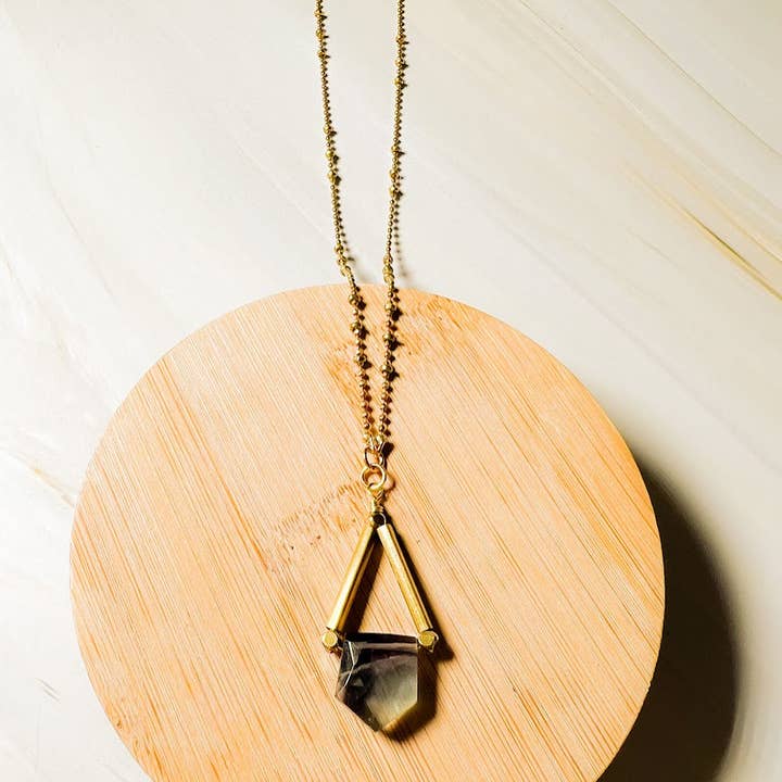 Santore Jewelry Company - Wholesale Pendant/Charm Necklace - Fluorite Shield Necklace1