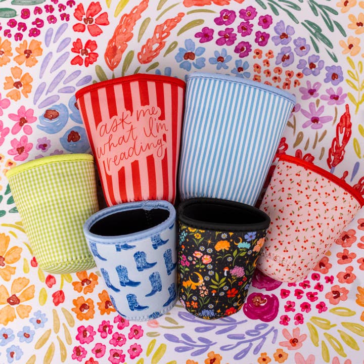 Manchette à Boisson Florale | Koozie pour Café Glacé | Couvercle de Boisson pour la vente par Elyse Breanne Design