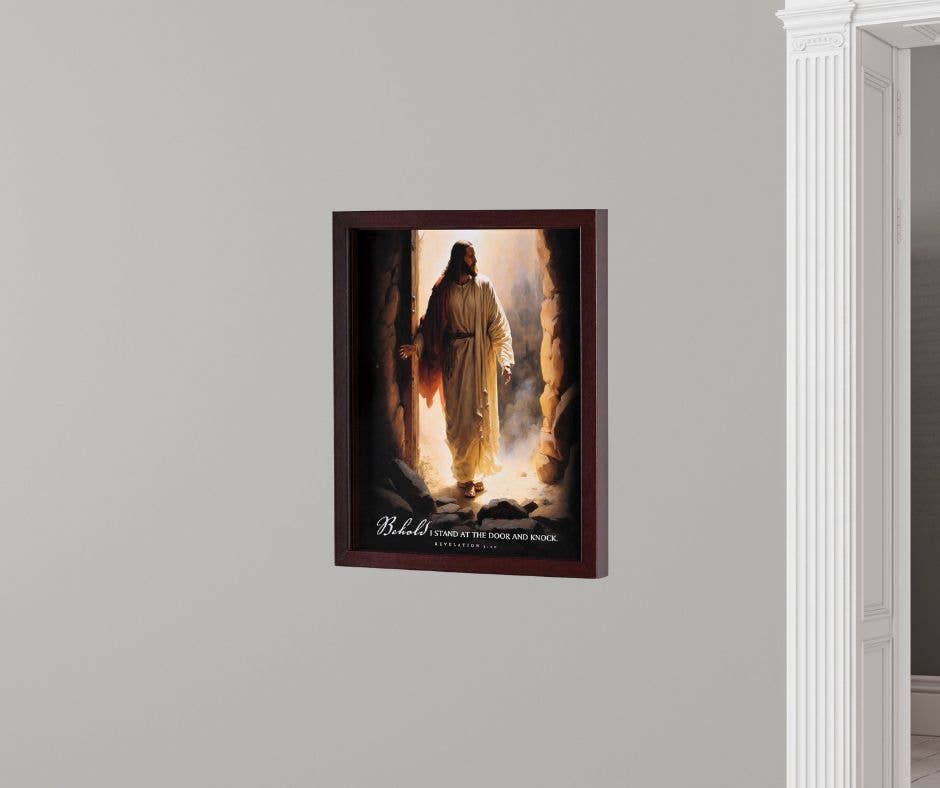 Dicksons – Impressão artística por atacado – Arte de parede emoldurada Christ Hearts Door 11x142