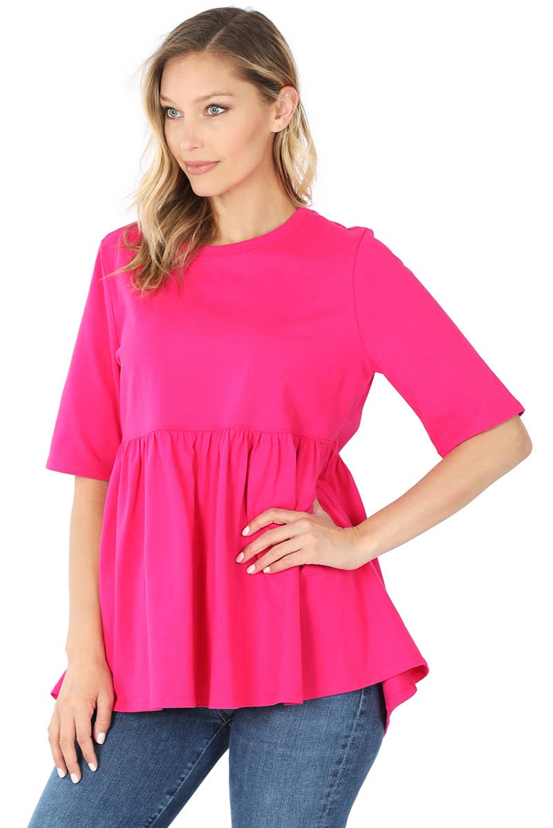 42POPS - Vendita all'ingrosso Tunica - Donna - ",,..._ Tunica in Cotone con Arricciatura a Vita Impero9