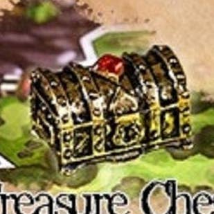 Player Token: Tarnished Gold Color Treasure Chest In Metal Alloy for wholesale by Mayday Games