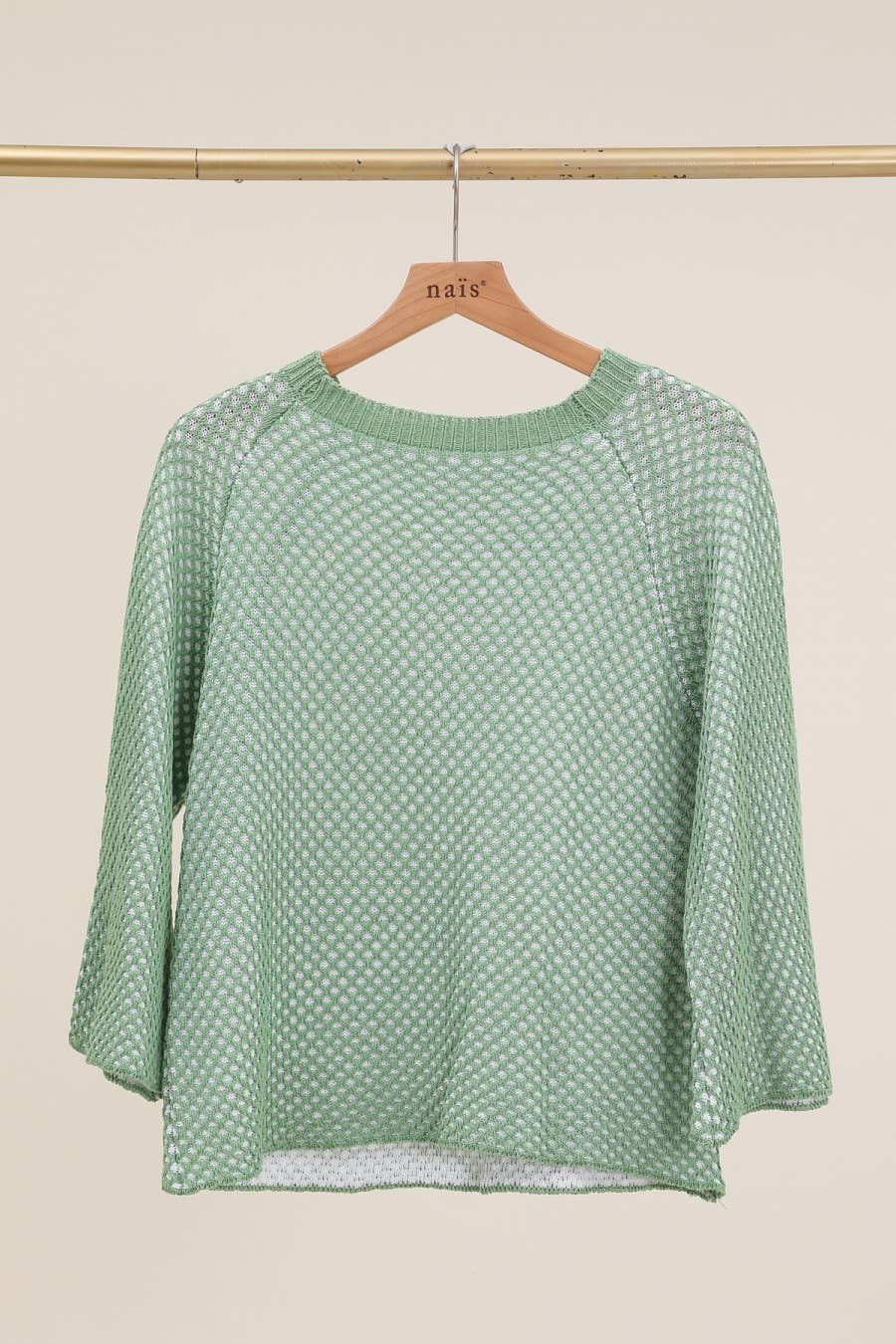 NAÏS PARIS – wholesale Knitted jumper – Women′s – ROUND NECK RAGLAN SLEEVE SWEATER 100% COTTON5