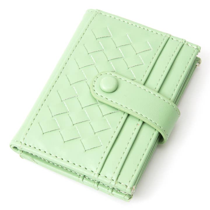 CARTERA PORTATARJETAS CON PATRÓN DE TEJIDO ACOLCHADO, TG 10731 para venta al por mayor de JOIA ACCESSORIES