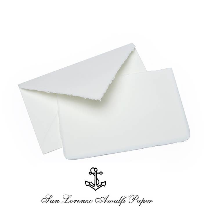 Amalfi Deckled Edge Flat Cards, Italian Handmade Paper for wholesale by San Lorenzo Design