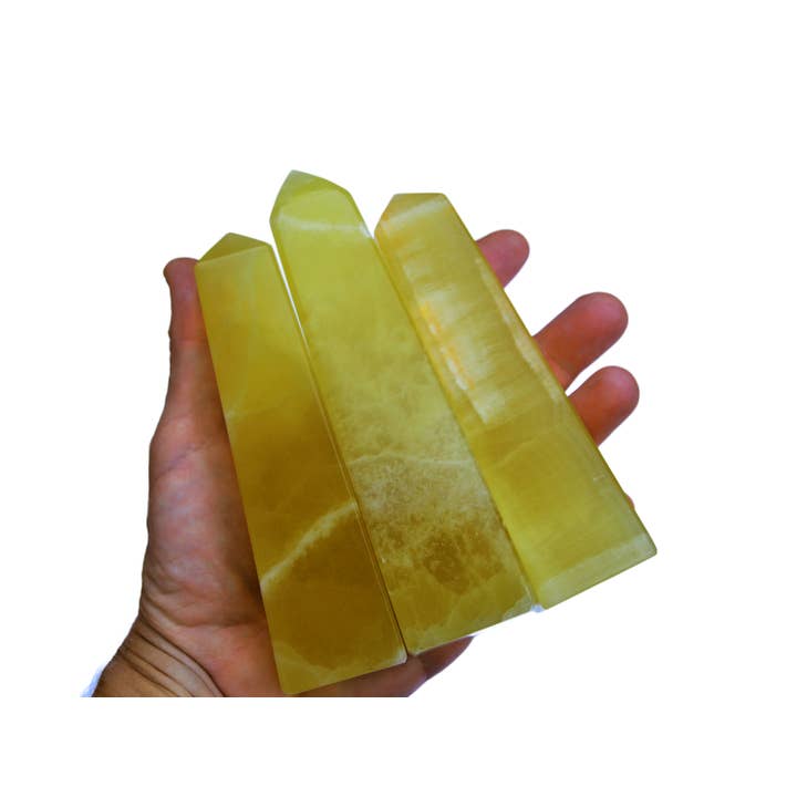 Kaia & Crystals – Großhandel Spiritueller Stein/Kristall – Zitronenkalzit Tower (150 g — 700 g)4