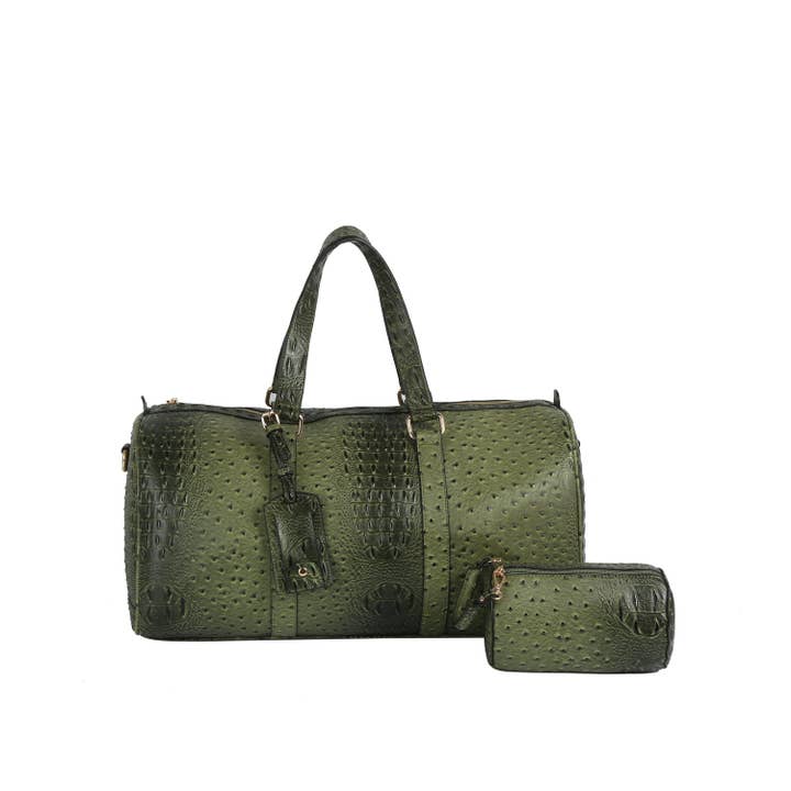 Handbag Factory Corp - Vendita all'ingrosso Valigie - Set di borsoni in rilievo con alligatore grande2