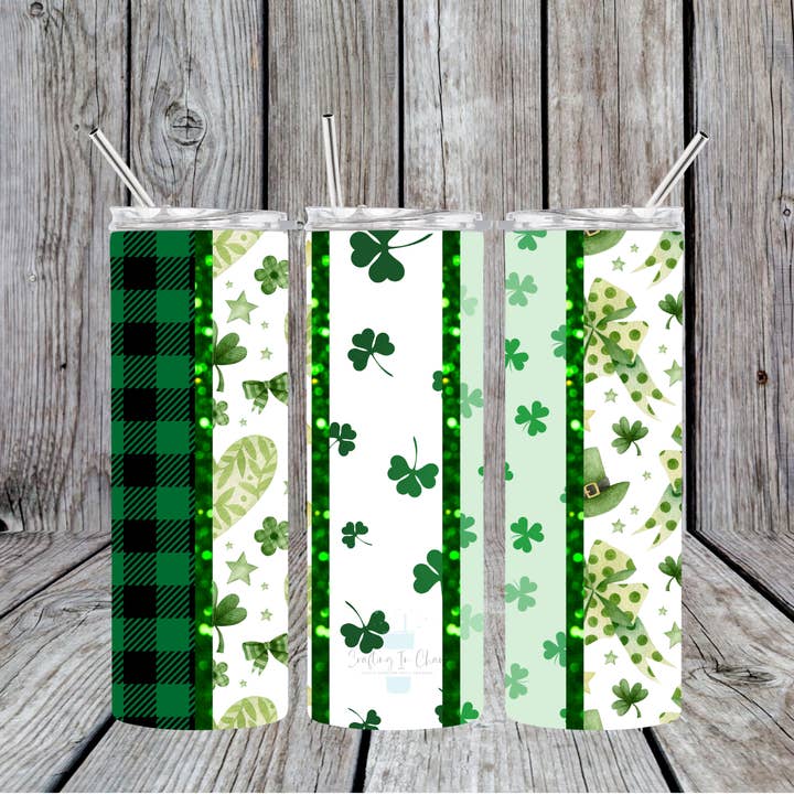St. Patrick's Day Skinny Tumbler for wholesale by Crafting in Chaos