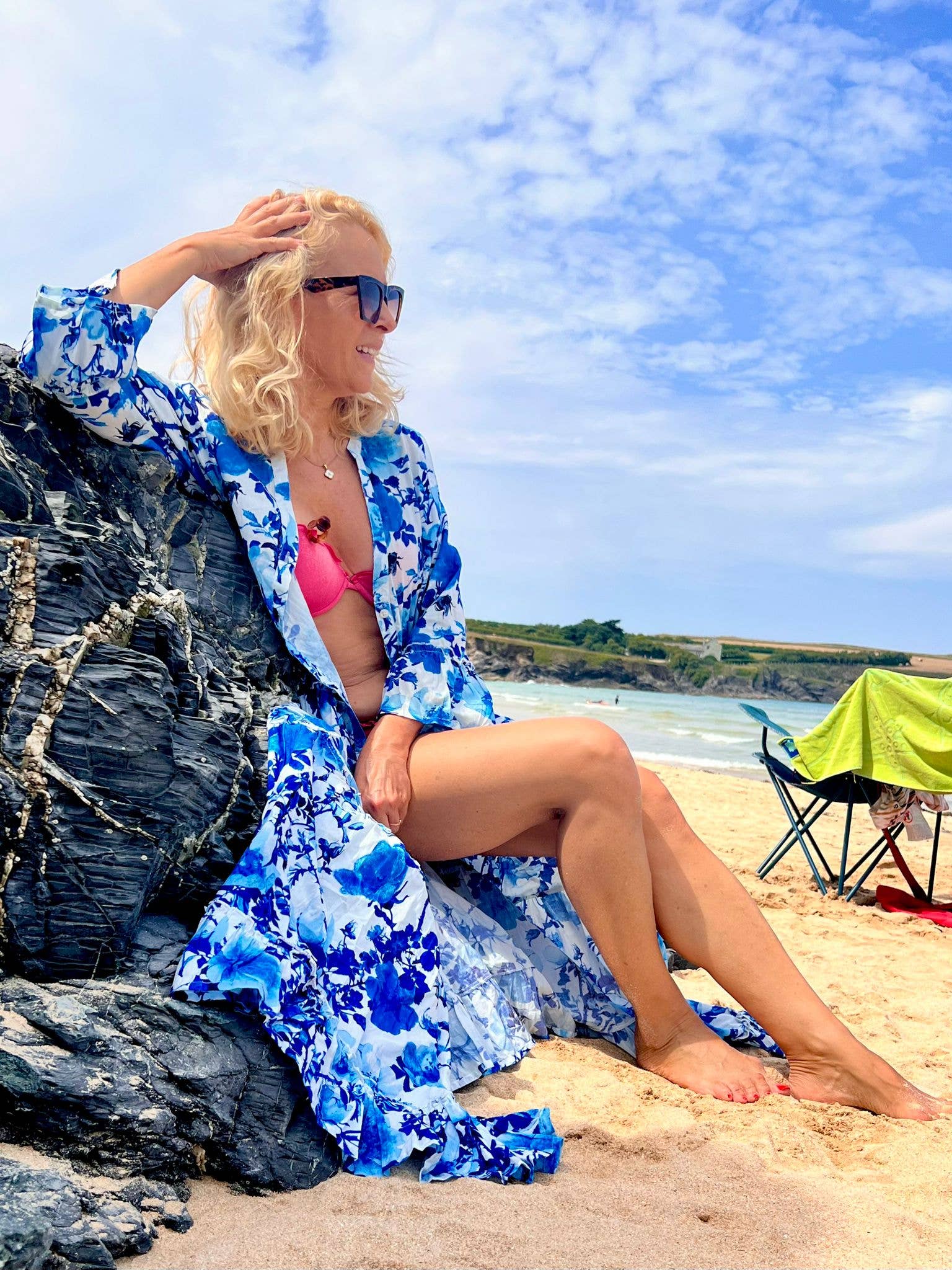 Rosehip Design – wholesale Dress – Women's – Gabriella Dress - Blue Rose4