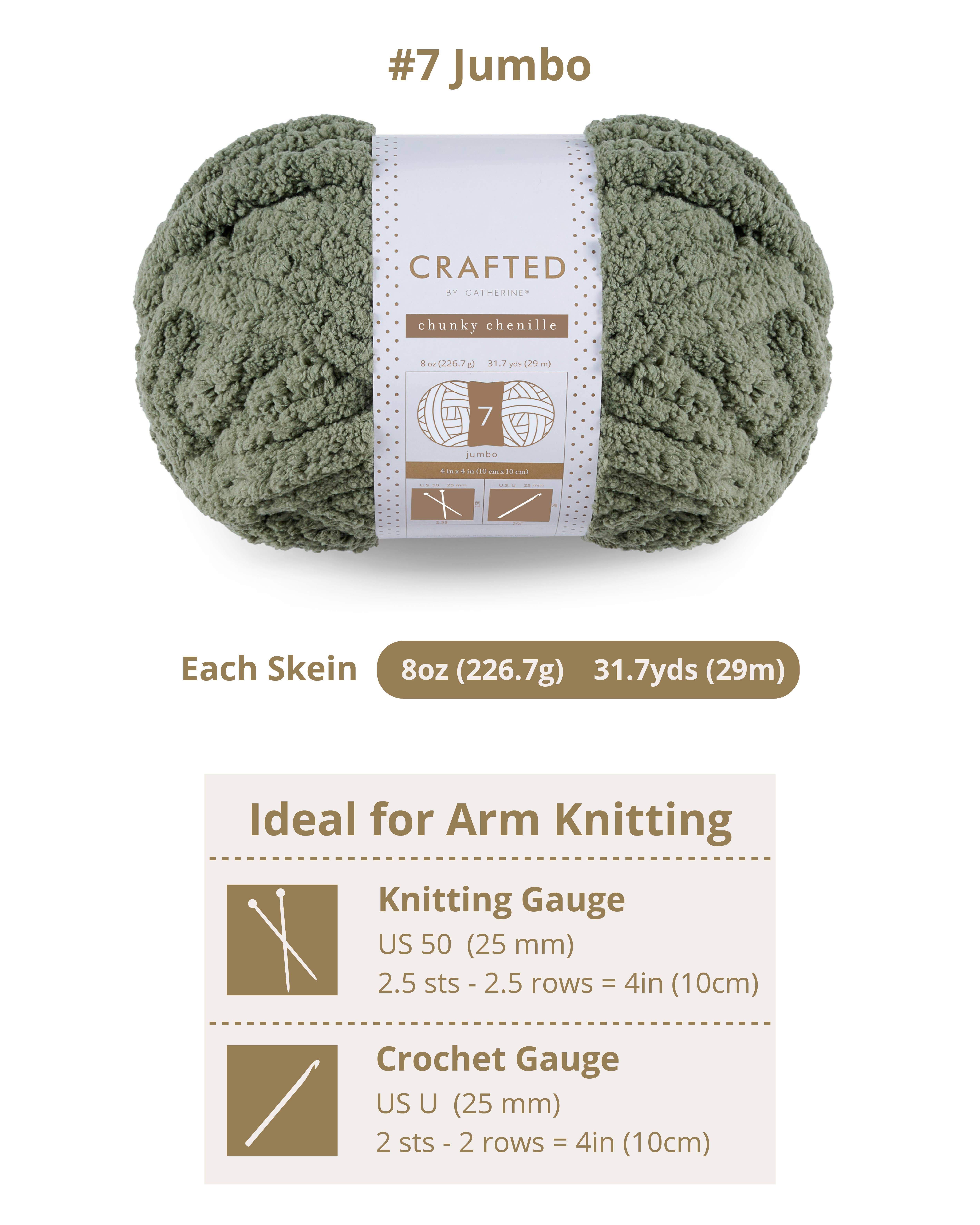 Crafted by Catherine - Wholesale Yarn - Chunky Chenill Yarn | 8oz/227g | Jumbo #7 | Pack of 619