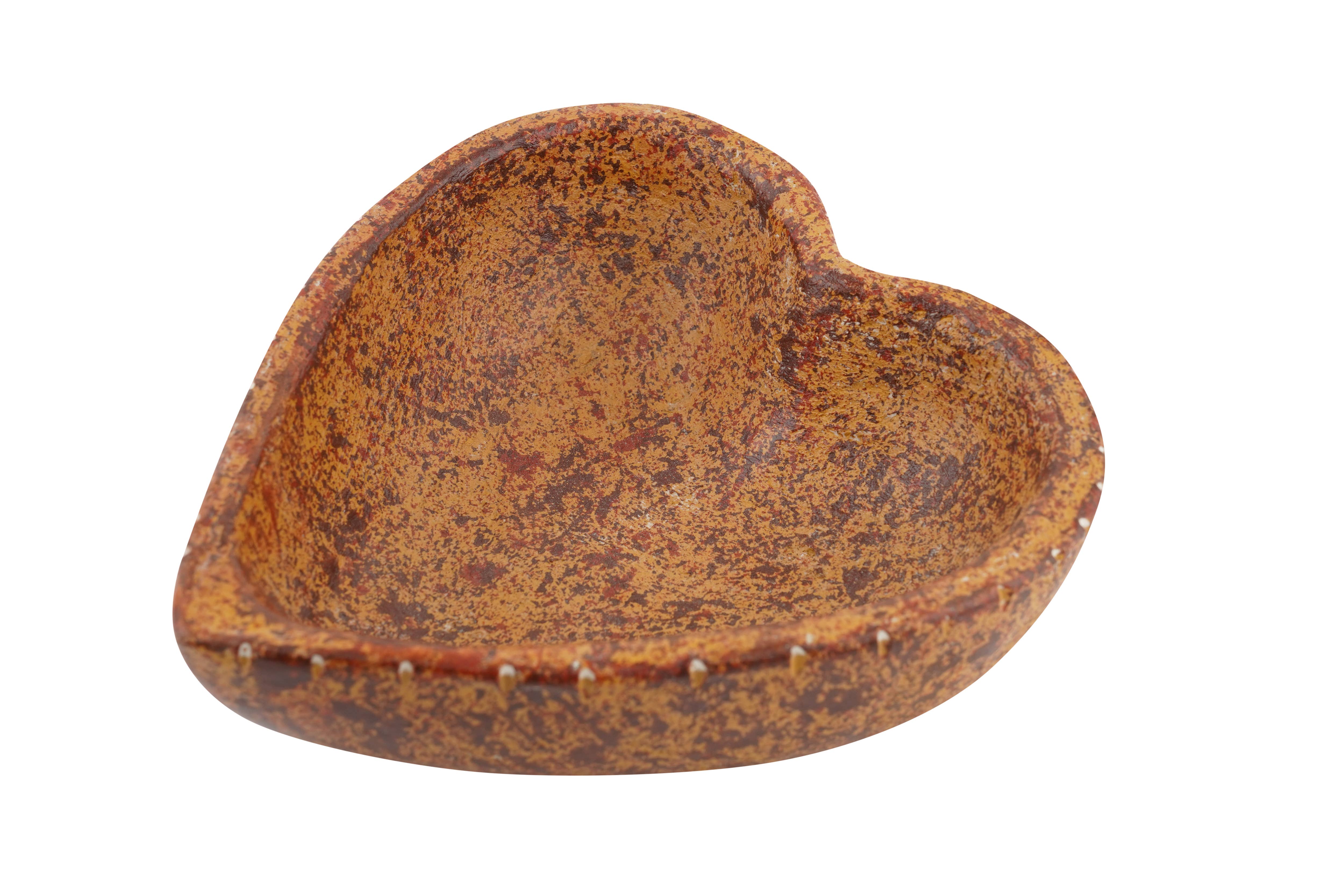 My Amigos Imports - Wholesale Candle Holder - Simple Heart Candle Clay Vessel -2 Color Choices4