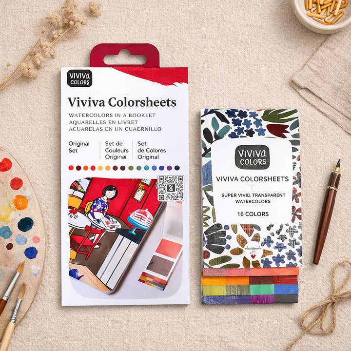 Original Colorsheets - 16 Handmade Watercolors for wholesale by Viviva Colors