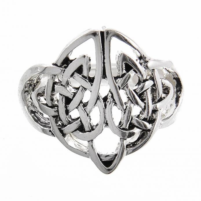 FR3378 Antik Silver Keltisk metall Stretch Ring för wholesale av 0011 PREMIERE